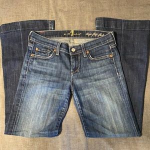 7 For Man Kind “Dojo” flare jeans size 26 inseam 28